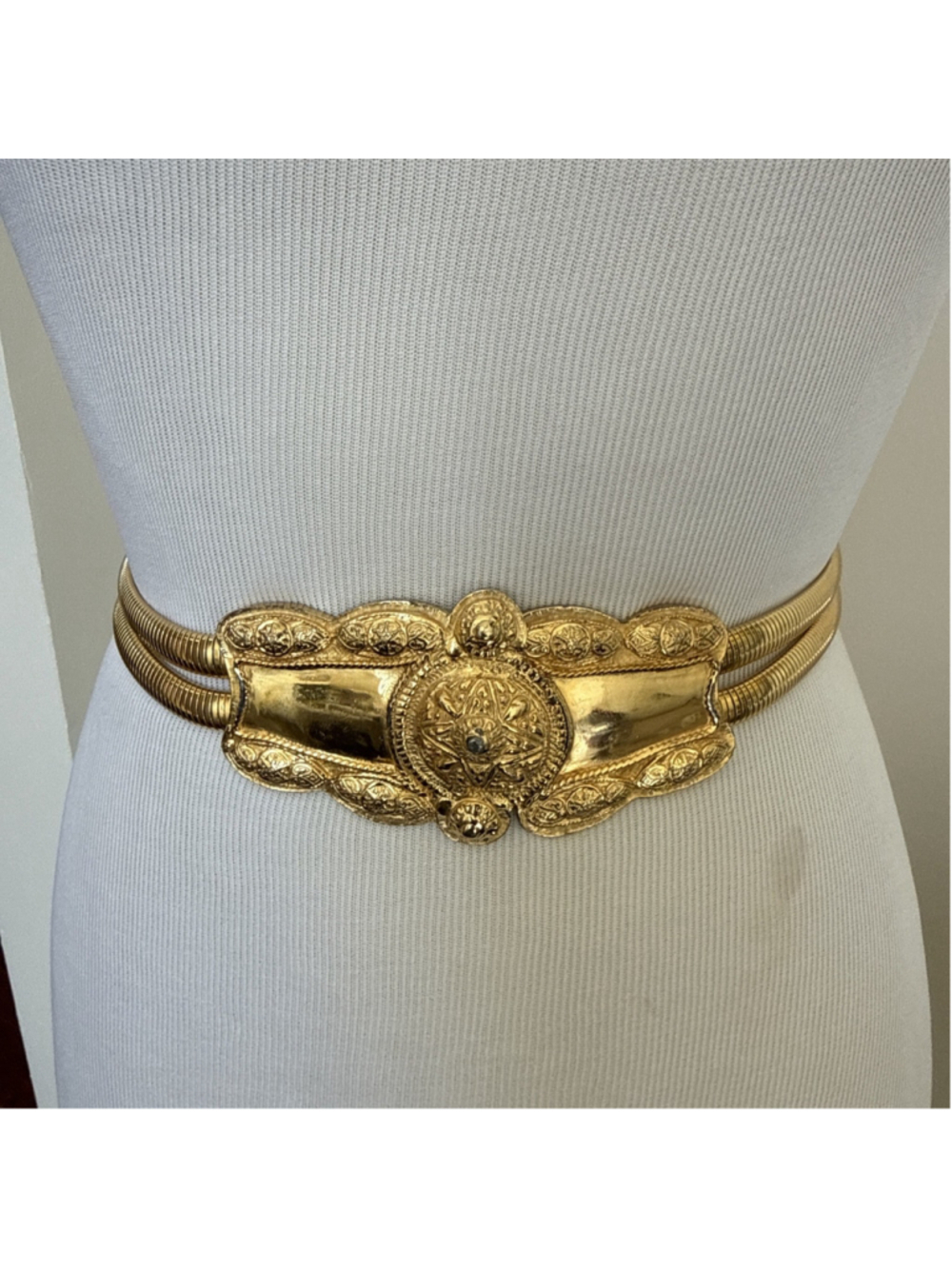 Accessocraft NYC Gold Snake Belt Vintage